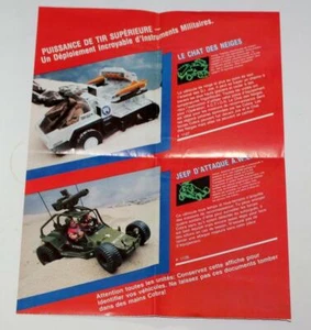 Hasbro GI 1987 Joe Snowcat A.W. Folleto publicitario de póster canadiense de E Striker - Imagen 1 de 4