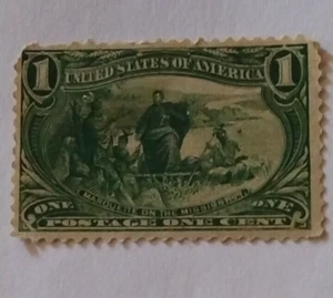 USA 1898 Trans-Mississippi 1¢ Marquette Scott #285 Unused.  - Picture 1 of 2