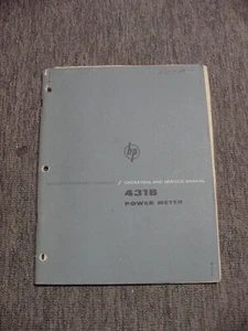 Original Hewlett-Packard HP 431B Power Meter Operating/Service Manual - Picture 1 of 3