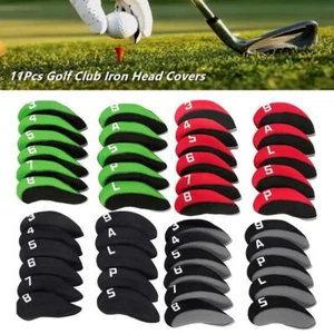 11-teilig Golfschlägerkopfabdeckungen Eisen Putterkopfabdeckung Putter Kopfbedeckung Set Outdoor` - Bild 1 von 19