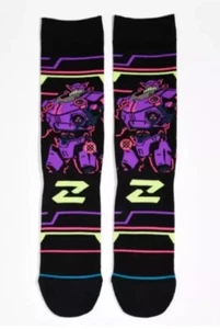Calcetines para hombre talla mediana postura crew Disney PIXAR Buzz Lightyear Zurg negros nuevos con etiquetas - Imagen 1 de 11