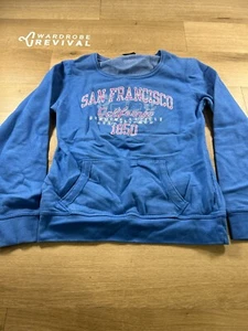 San Francisco California Rundhals Fleece Damen Größe M Blau Wandern - Bild 1 von 10