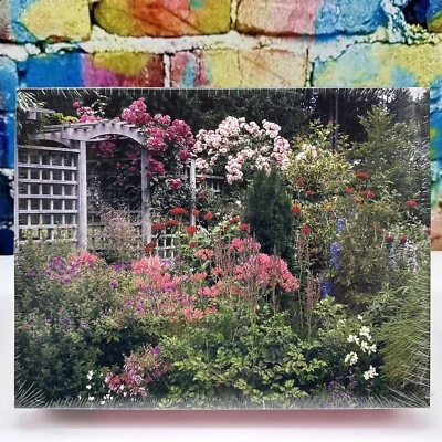 GARDEN ARBOR Springbok 500 Piece Jigsaw Puzzle Flowers Roses Beautiful Yard NEW! - Image 1 of 4