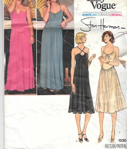 VTG 1976 Stan Herman Vogue 1530 Evening Dress Sewing Pattern Uncut Bust 36 - Picture 1 of 2