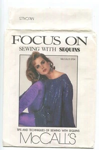 McCall's FOCUS ON SEWING WITH SEQUINS Instruction/Technique Sheets - Picture 1 of 3