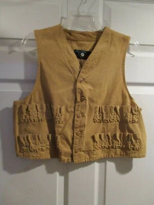 Blue Bill Red Head hunting men's button up vest size L Large USED WORN tan - Image 1 of 4