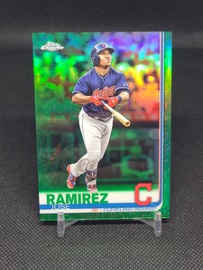 2019 Topps Chrome Jose Ramirez #127 Green Refractor serial /99 