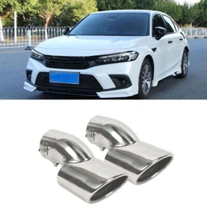 FOR HONDA CIVIC 2022-2024 STAINLESS black CAR REAR EXHAUST MUFFLER TIP END PIPE - Picture 1 of 4
