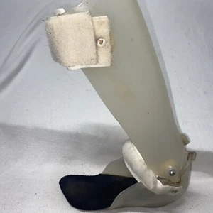 Vintage Polio Leg Brace Metal Plastic Mad Max Halloween prop Women 6 Left Foot - Picture 1 of 5