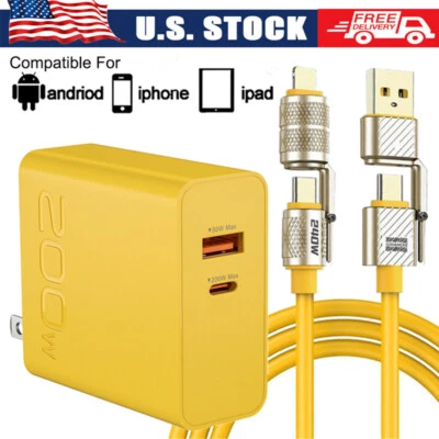 200W Fast Charging USB Type C Wall Charger For Google Pixel 9 Pro XL 8 7a 6a 5 4 - Image 1 of 4