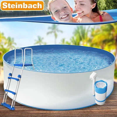 Steinbach Stahlwandpool 350x90 Splasher Pumpe Leiter Stahlwandbecken Schwimmbad - Bild 1 von 4