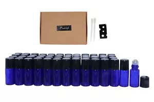 Pinklife 3 ml(3/4 Dram) Roll On Bottles 50 Pcs Blue Glass-3 boxes - Picture 1 of 4