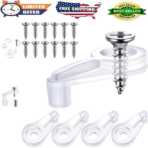 Lightweight 20-Piece Clear Plastic Mirror Holder Clips for Easy Installation - Picture 1 of 9
