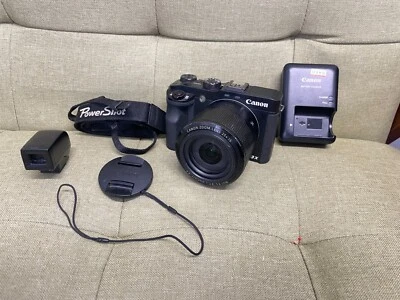 Canon PowerShot G3X 20.2MP Digital Camera Compact Black w/EVF-DC1 From Japan - Image 1 of 4