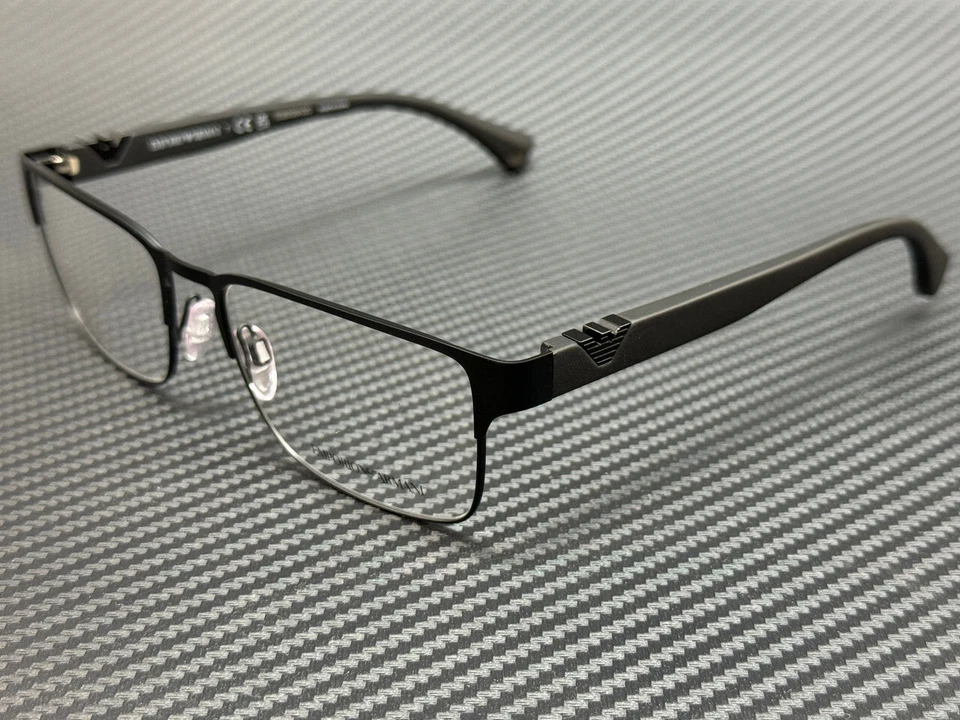 Authentic Emporio Armani Mens Eyeglasses Ea1027 Matte Black 3001 Size 55