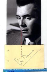 Dirk Bogarde vintage signed page AFTAL#145