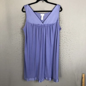 Vintage Vanity Fair Nightgown Womens Extra Large Lilac  Nylon Feminine Silky - Picture 1 of 19