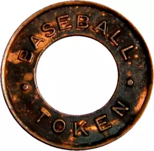 Ficha de máquina tragamonedas antigua de béisbol novedad de Tulsa Oklahoma (02311) - Imagen 1 de 2