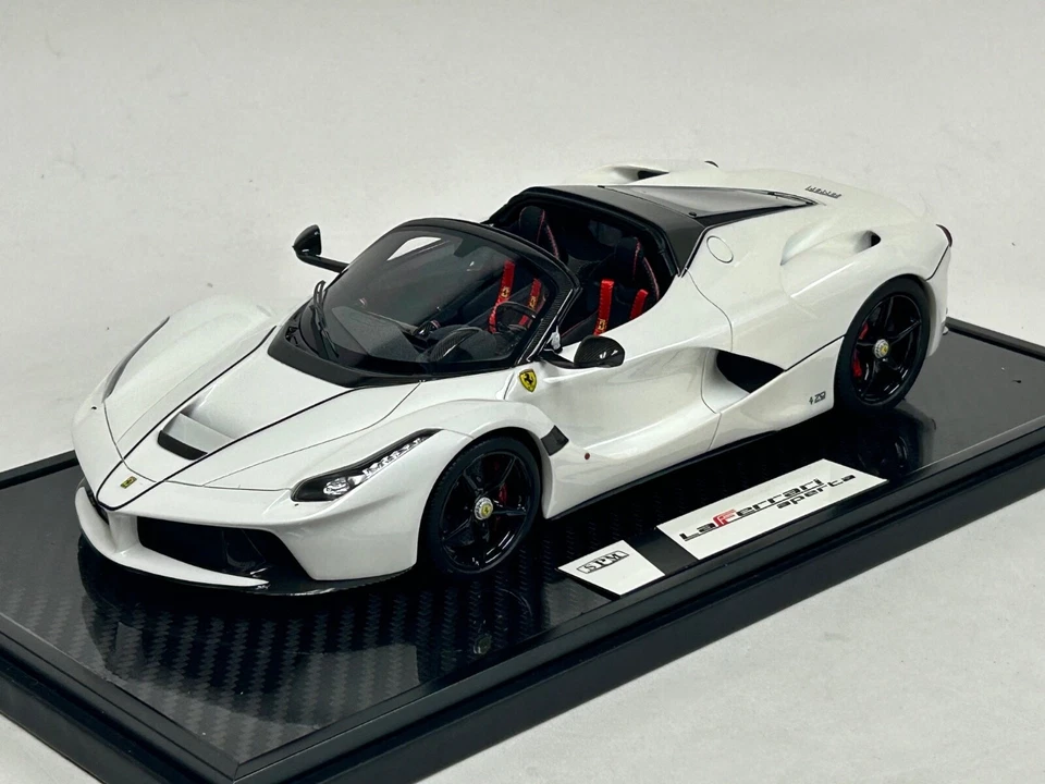 1/18 SPM Models Ferrari LaFerrai Aperta  in White Carbon base 15 pcs LAST ONE - Image 1 of 4