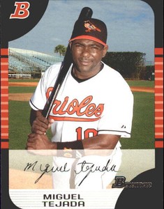 2005 Bowman Baltimore Orioles Baseball Card #3 Miguel Tejada