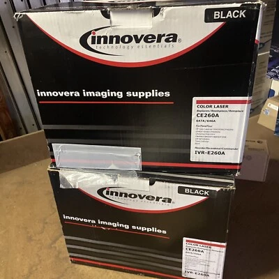 (2) Cartucho de tóner láser Innovera CE260A - negro nuevo caja abierta *Lote de 2* Foto 1 de 3