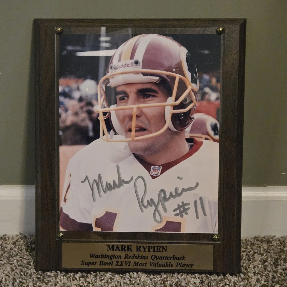 Mark Rypien 1995 Washington Redskins QB autografiado NFL 8x10 foto FBP-190 Foto 1 de 1