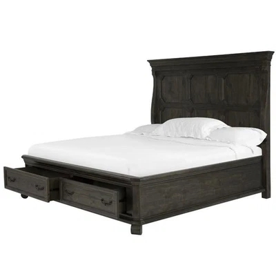 Magnussen Bellamy Traditional Peppercorn Queen Panel Storage Bed - Image 1 of 3