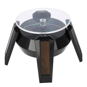 Solar 360 Degrees Rotating Turntable Watch Jewelry Display Stand LED With Lights - Picture 1 of 12