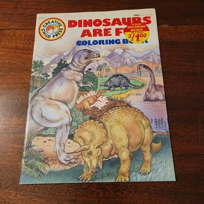 Dinosaurs Are Fun Vintage Coloring Book NEW - Image 1 of 4