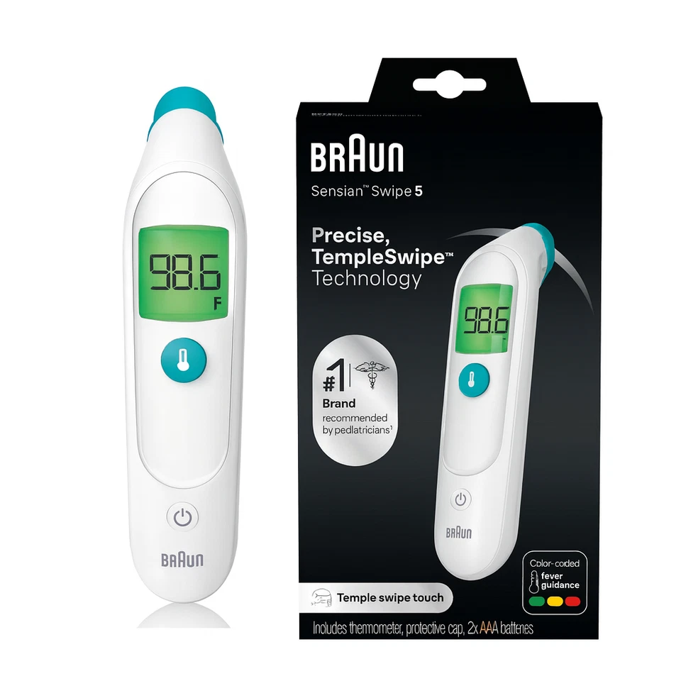 Braun Sensian Swipe 5 Termómetro Digital 1 Paquete Nuevo Foto 1 de 1