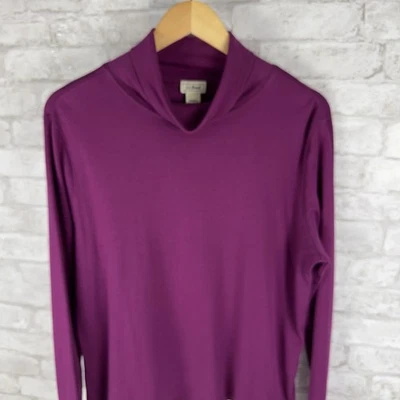 L.L Bean 100% Supima хлопок водолазка вязаный длинным рукавом фуксия розовый XL недостаток - Изображение 1 из 4