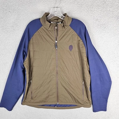 Peter Millar Golf Crown Puffer Jacket Mens XL Zipper Pockets Mock Neck Zip Up - Image 1 of 4