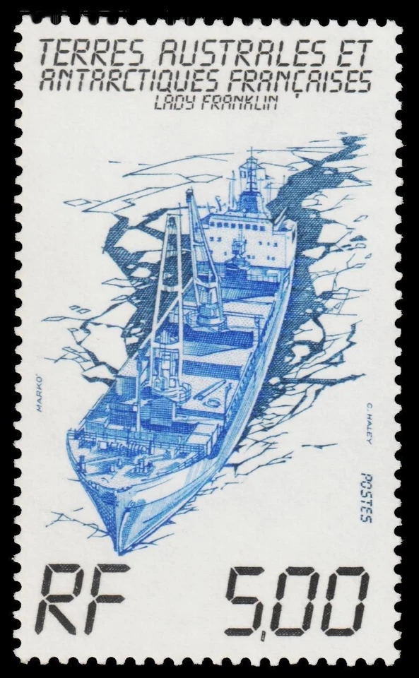 ✔️ FRANCE FSAT 1983 - SHIPS LADY FRANKLIN - SC. 104 MNH - Image 1 of 1
