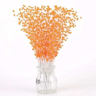 40 ramos de perlas blancas marfil flor tallo guirnalda aerosoles ramo de novia boda Foto 1 de 4