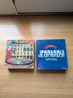 Vtg Tyco 1992 Wheel of Fortune and 25th Anniversary Edition Jeopardy Board Games - Image 1 of 4