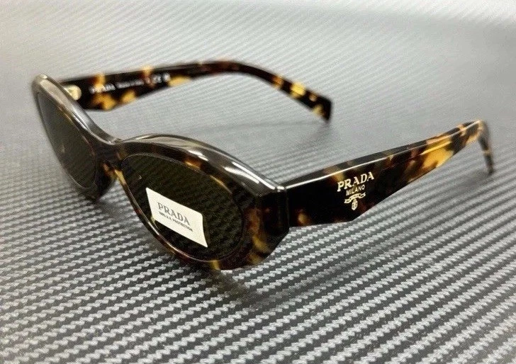 PRADA PR 26ZS 14L09Z Sage Honey Tortoise Dark Brown 55 mm Women's Sunglasses