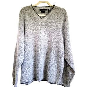 Metropolitan View Men's Large Sweater Gray Speckle Wool Blend Italian Yarn - Picture 1 of 5