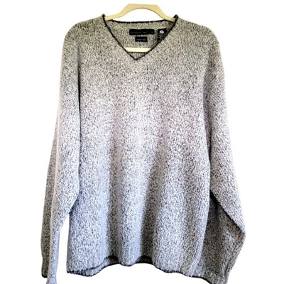 Metropolitan View Men's Large Sweater Gray Speckle Wool Blend Italian Yarn - Image 1 of 4
