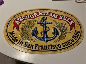 Anchor Steam Beer Anchor Brewing Company Oval Metal Tin Sign San Francisco - Picture 1 of 4