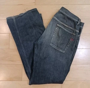 VTG Diesel Jeans Mens 34x33 Black Ravix Bootcut Wide Leg Button Fly Italy Y2K - Picture 1 of 13