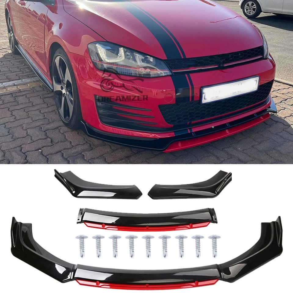 Kit de carrocería divisor alerón labio barbilla parachoques delantero estilo deportivo para VW Golf MK7 GTI Foto 1 de 4