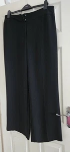 M&CO WIDE LEGGED BLACK TROUSERS SIZE 16 - Picture 1 of 1