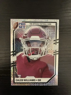 2022 Leaf Pro Set Draft - Metal Portraits Silver Mojo #PSP-CW1 Caleb Williams  - Image 1 of 2