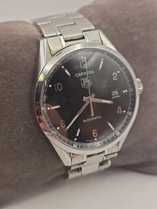 Tag Heuer Carrera Calibre 5 WV211B GP1805 schwarz Herrenuhr Automatik Größe 39mm - Bild 1 von 6