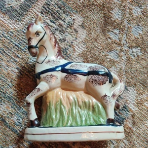 Antique Victorian Staffordshire Pottery Flatback style Figure #206 - Picture 1 of 6