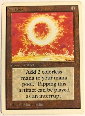MTG English Magic Card Light Play SOL RING from UNLIMITED - Image 1 of 2