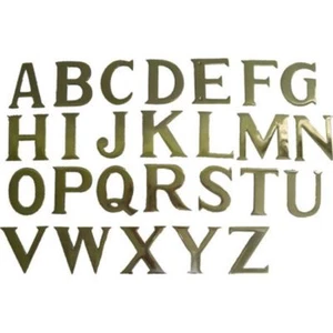 New 3" / 76mm Solid Brass Self Adhesive Letters and Numbers for House signs - Picture 1 of 41