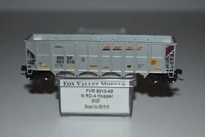 N Scale Fox Valley Models Burlington 4-Bay Hopper 651516 C36887 - Picture 1 of 3