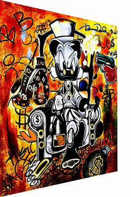Pop Art Donald Duck Comic Leinwand Bilder Wandbilder - Hochwertiger Kunstdruck - Bild 1 von 4