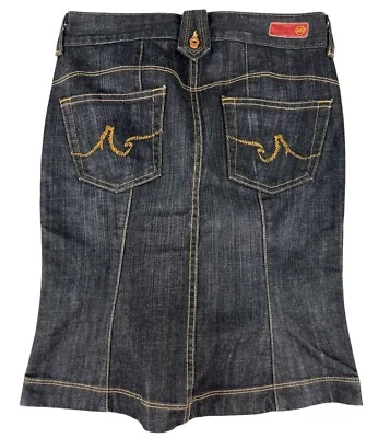 Adriano Goldschmied The Demure Womens Denim Skirt 26R Dark Wash Made In USA NWOT - Image 1 of 4